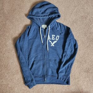 American Eagle Outfitters Navy Textured Hoodie